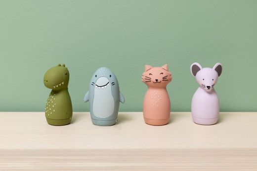Animales de juguetes para apretar para el baño Sra- Ratona y Sra.Gato