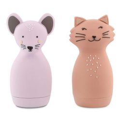 Animales de juguetes para apretar para el baño Sra- Ratona y Sra.Gato