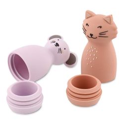 Animales de juguetes para apretar para el baño Sra- Ratona y Sra.Gato