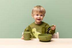 Babero impermeable de manga larga - Sr. Dino