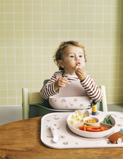 Babero Silicona Arcoiris