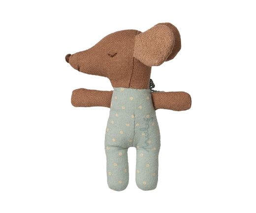 Bebé ratón dormilón en una caja de cerillas - Azul