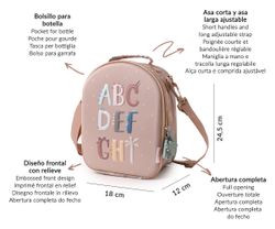 Bolsa Merienda Térmica 3D Funny Letters Personalizable