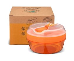 Caja Almuerzo con Tapa Refrigerante N'ice Cup Naranja