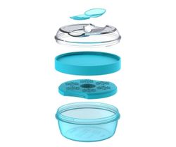 Caja Almuerzo con Tapa Refrigerante N'ice Cup Turquesa