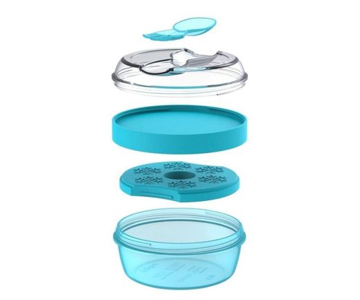 Caja Almuerzo con Tapa Refrigerante N'ice Cup Turquesa