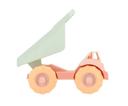 camión volquete naranja