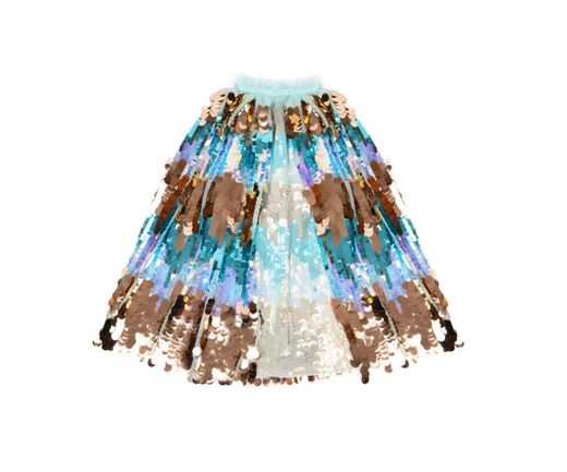 Capa brillante sirena azul