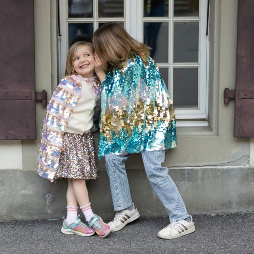Capa brillante sirena azul