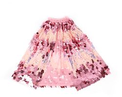 Capa brillante sirena rosa