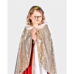 Capa Dorada Lentejuelas 3-8 años