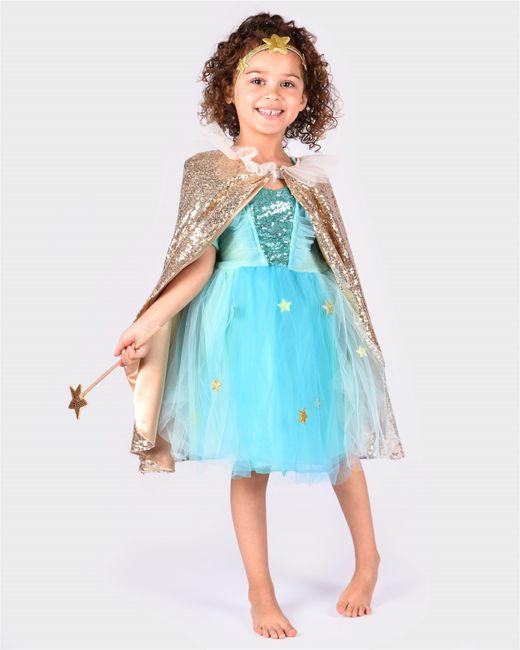 Capa Dorada Lentejuelas 3-8 años