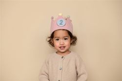 Corona de cumpleaños rosa