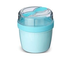 Fiambrera Snack N'ice Cup con Disco Refrigerante Azul