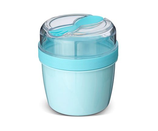 Fiambrera Snack N'ice Cup con Disco Refrigerante Azul