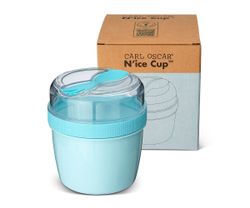 Fiambrera Snack N'ice Cup con Disco Refrigerante Azul