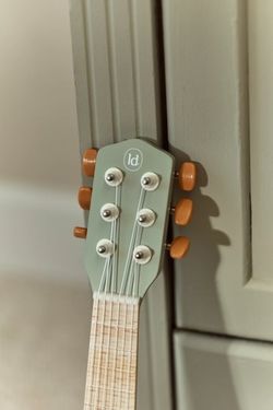 Guitarra de madera verde safari
