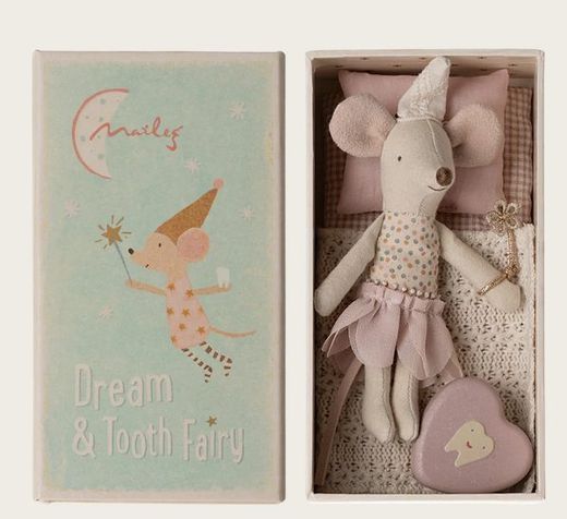 Hada ratoncito Pérez, hermana pequeña en caja de cerillas