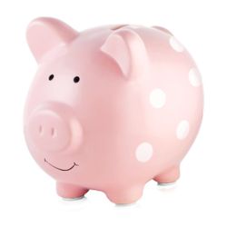 Hucha ceramica cerdito rosa