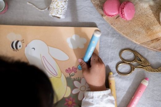 LIBRO MÁGICO JARDÍN DE ROSA CON LÁPICES