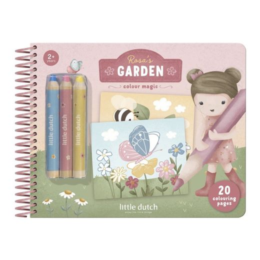 LIBRO MÁGICO JARDÍN DE ROSA CON LÁPICES