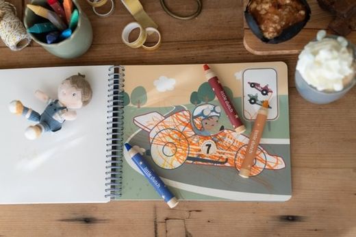 LIBRO MÁGICO VEHÍCULOS JIM CON LÁPICES