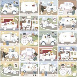 LIBRO MÁGICO VEHÍCULOS JIM CON LÁPICES