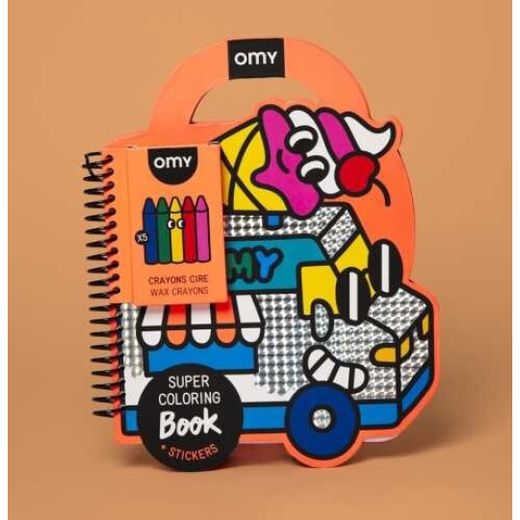 Libro para colorear con pegatinas yummy