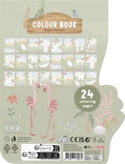 Libro para colorear espiral safari flamenco