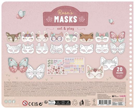 LIBRO RECORTA Y PINTA MÁSCARAS LITTLE DU