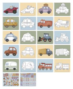 LIBRO RECORTA Y PINTA VEHÍCULOS LITTLE D