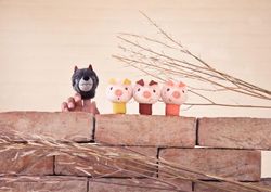 MARIONETAS DE DEDO LOBO Y LOS CERDITOS