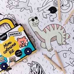 MINI POCKET OMY ANIMALS PARA COLOREAR + 4 LAPICES COLOR