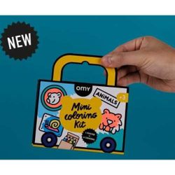 MINI POCKET OMY ANIMALS PARA COLOREAR + 4 LAPICES COLOR