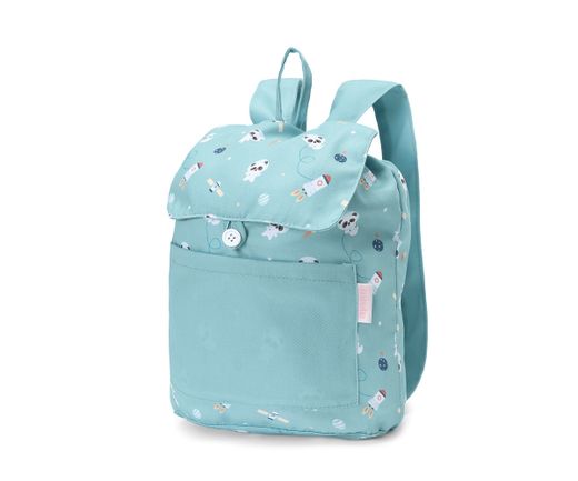 Mochila Tela Pequeña Pandas in Space Personalizable