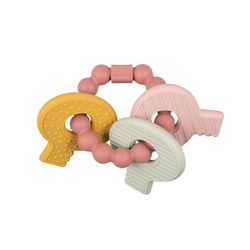 Mordedor Llavero Silicona Rosa