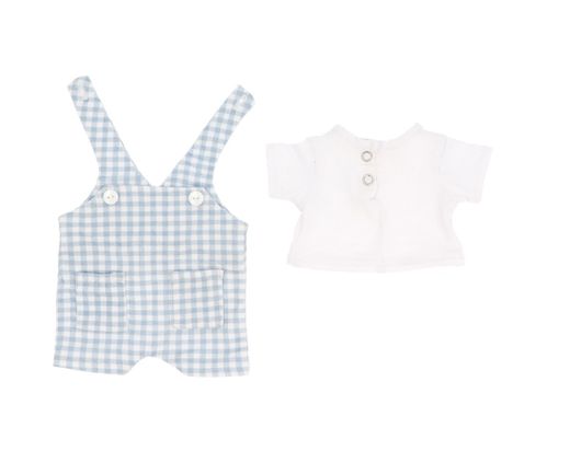 Muñeco Mateo con Peto Vichy Azul