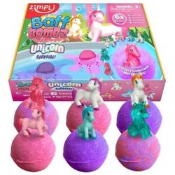 Pack 6 bombas de baño unicornio