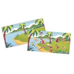 Pegatinas reposicionables dinosaurios