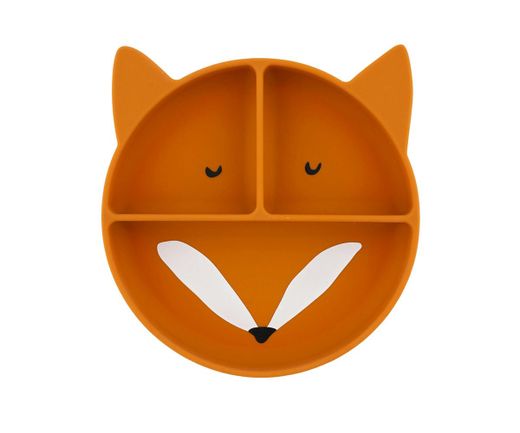 Plato 3 Compartimentos Silicona con Ventosa Sr.Zorro  Trixie