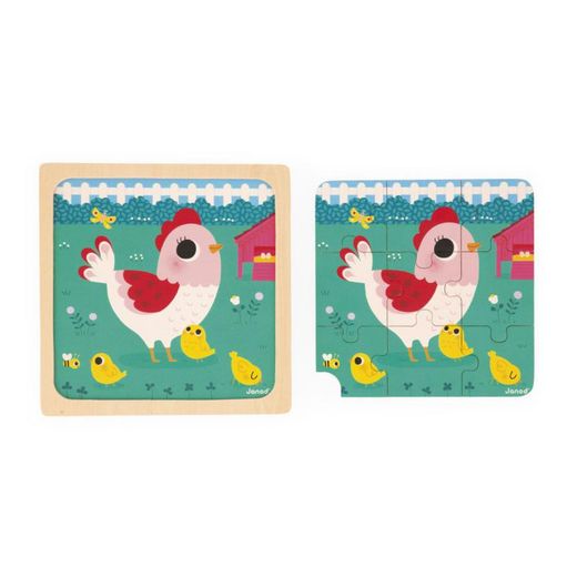 Puzzle Gallina 9 piezas