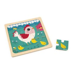 Puzzle Gallina 9 piezas