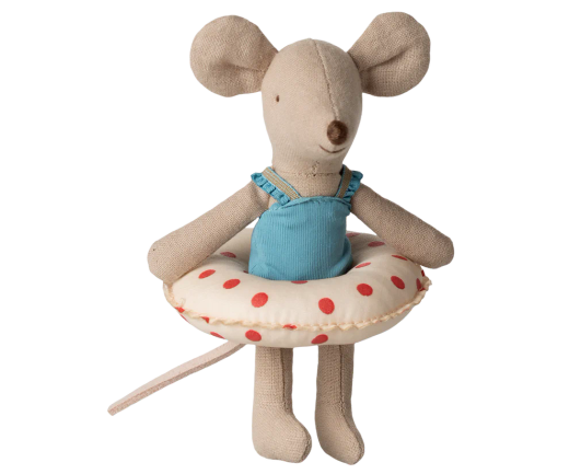 Ratona de playa con flotador, Hermana pequeña - Lunares rojos