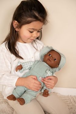 Ropa de muñecas cuadros verdes Little Dutch