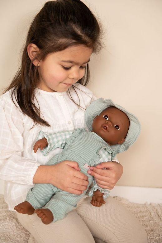 Ropa de muñecas cuadros verdes Little Dutch