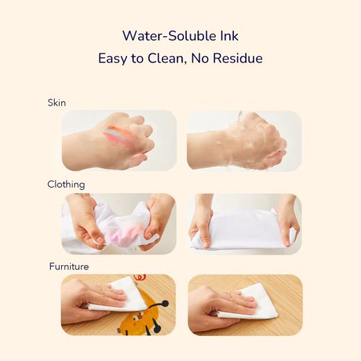 Rotuladores lavables doble punta 12 colores