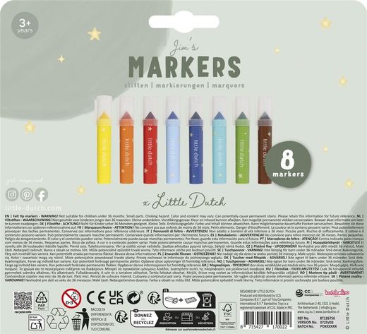 Rotuladores punta fieltro Jim Little Dutch