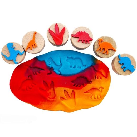 Sello de Madera Dinosaurios (6uds)