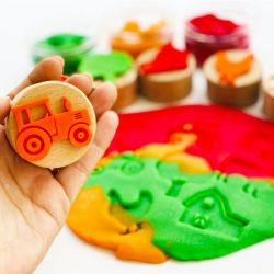 Sello de Madera Granja (6uds)