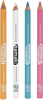 SET 4 LAPIZ FINO MAQUILLAJE NAMAKI AMARILLO-ROSA-TURQUESA-BLANCO